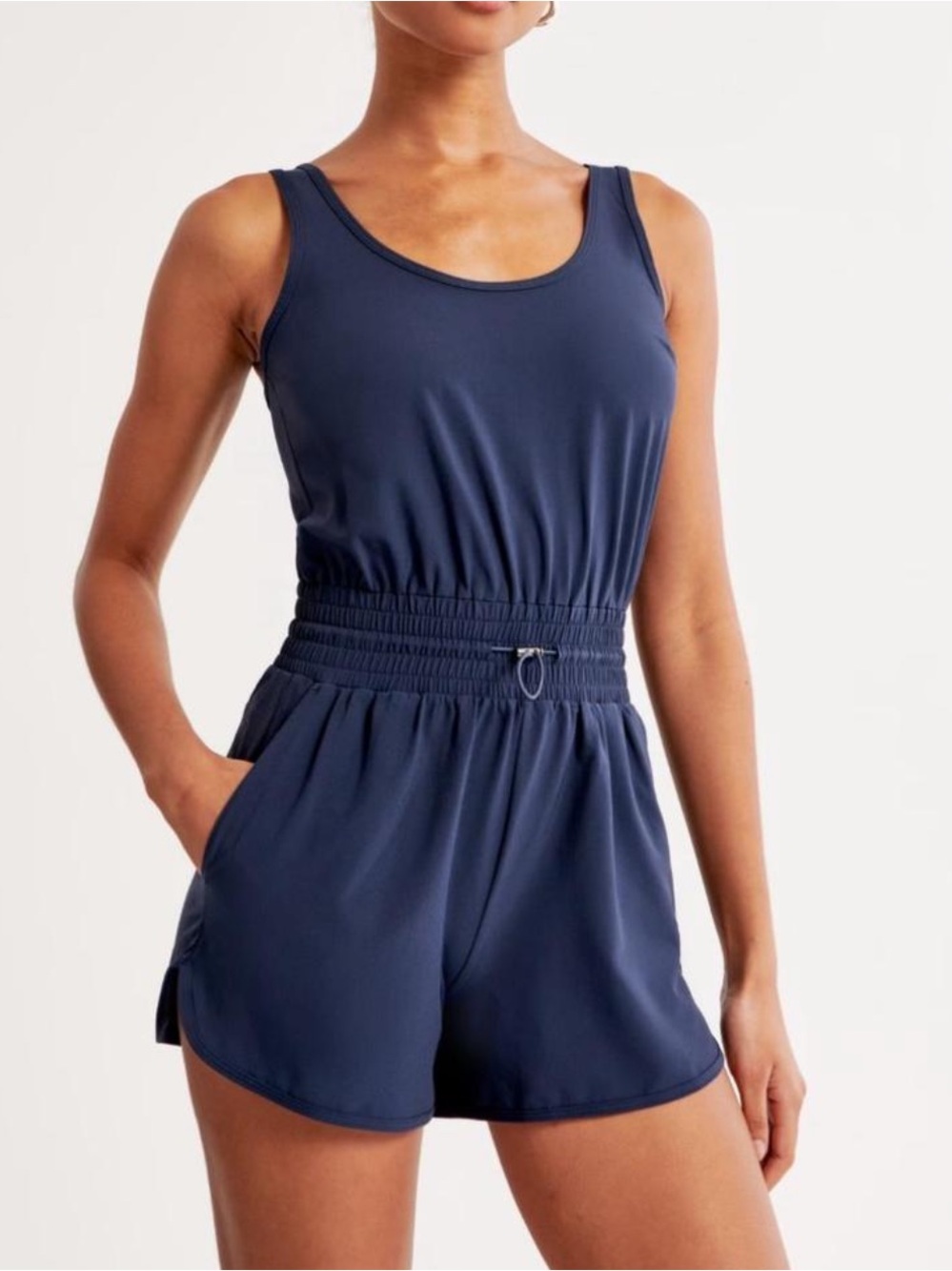 New Abercrombie & Fitch navy Traveler Romper size XL petite